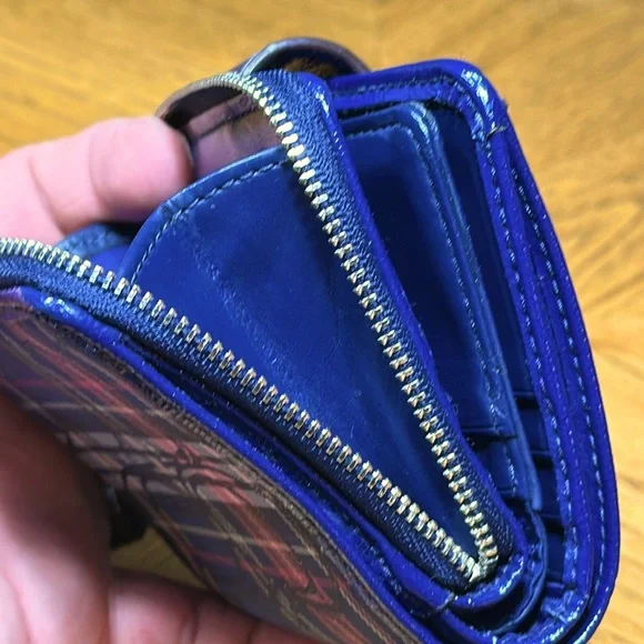 COACH Signature Tartan Snap Wallet - Picture 12 of 16